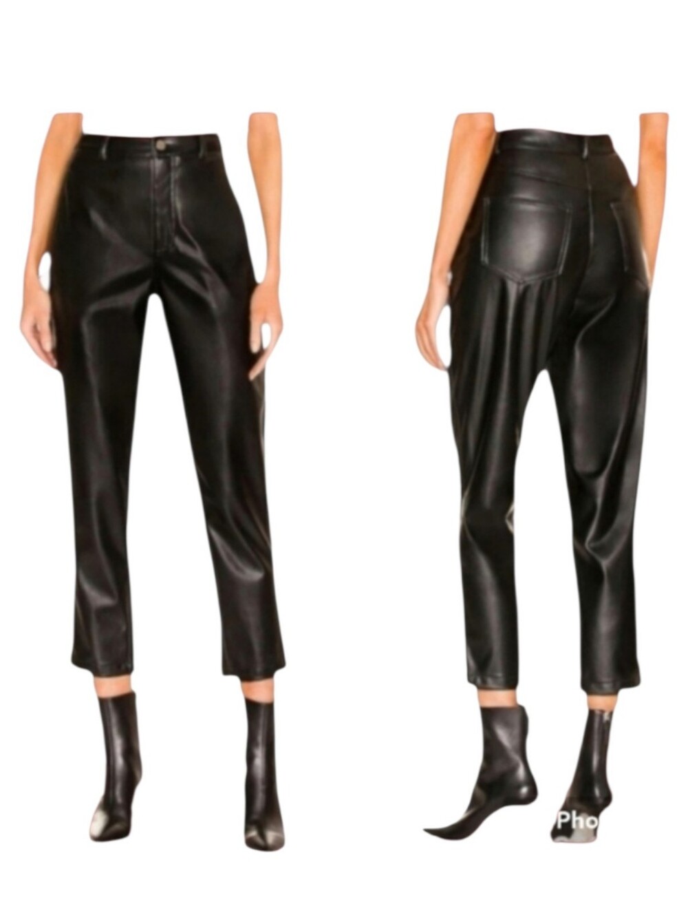 NWT BCBGeneration Faux Leather Black Pant High-Rise Sz S